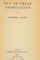 Book cover of Out of great tribulation