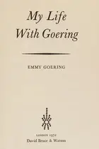 Book cover of My life with Goering