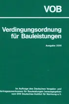 Book cover of VOB. Verdingungsordnung für Bauleistungen 2000. Gesamtausgabe. Design Principles and Patterns