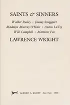 Book cover of Saints & sinners