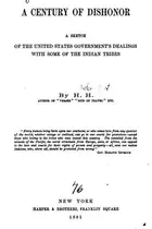 Book cover of A Century Of Dishonor
