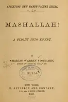 Book cover of Mashallah! A flight into Egypt