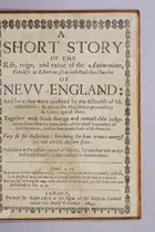 Book cover of A short story of the rise, reign, and ruine of the Antinomians, Familists & Libertines