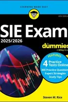 Book cover of SIE Exam 2025/2026 for Dummies (Securities Industry Essentials Exam Prep + Practice Tests and Flashcards Online)