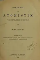 Book cover of Geschichte der Atomistik von Mittelalter bis Newton