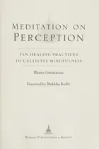 Book cover of Meditation on perception