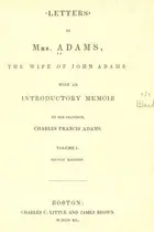 Book cover of Letters of Mrs. Adams