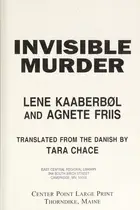 Book cover of Invisible murder
