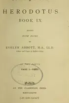 Book cover of Herodotus book IX