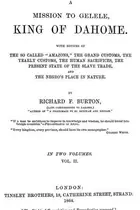 Book cover of A mission to Gelele, King of Dahome
