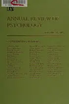 Book cover of Annual review of psychology