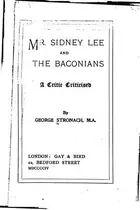 Book cover of Mr. Sidney Lee and the Baconians