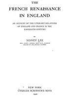 Book cover of The French renaissance in England