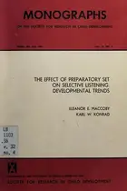 Book cover of The effect of preparatory set on selective listening