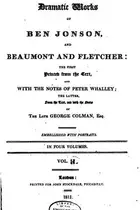 Book cover of The Dramatic Works of Ben Jonson, and Beaumont and Fletcher