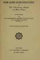 Book cover of For God and country