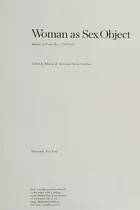 Book cover of Woman as Sex Object