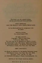Book cover of Kent Montana and the really ugly thing from Mars
