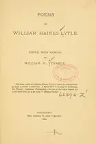 Book cover of Poems of William Haines Lytle