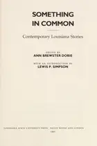 Book cover of Something in common