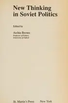 Book cover of New thinking in Soviet politics