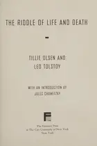 Book cover of The riddle of life and death