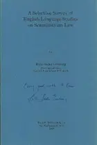 Book cover of Selective Survey of English Language Studies on Scandinavian Law