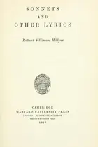 Book cover of Sonnet and other lyrics. --