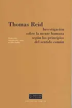 Book cover of Investigación sobre la mente humana según los principios del sentido común