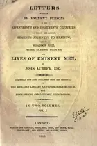 Book cover of Letters written by eminent persons in the seventeenth and eighteenth centuries