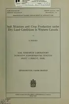 Book cover of Soil moisture and crop production under dry land conditions in Western Canada