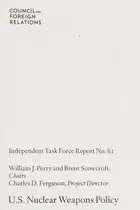 Book cover of U.S. nuclear weapons policy
