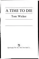 Book cover of A time to die