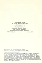 Book cover of The changing system of airline industrial relations