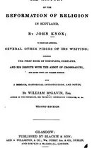 Book cover of The History of the Reformation of Religion in Scotland