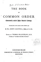 Book cover of The Book of common order