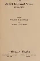 Book cover of The Soviet cultural scene, 1956-1957