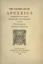 Book cover of The golden ass of Apuleius