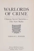 Book cover of Warlords of Crime  Chinese Secret Societies