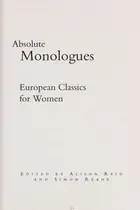 Book cover of Absolute monologues