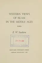 Book cover of Western views of Islam in the Middle Ages