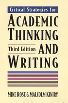 Book cover of Critical strategies for academic thinking and writing