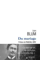 Book cover of Du mariage