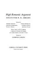 Book cover of High Romantic Argument
