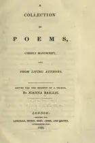 Book cover of A Collection of poems, chiefly manuscript, and from living authors
