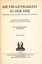 Book cover of Die Fruchtbarkeit in der Ehe und ihre wunschgemässe Beeinflussung