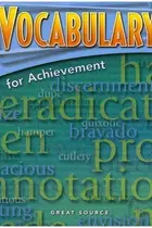 Book cover of Vocabulary for Achievement