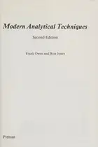 Book cover of Modern Analytical Techniques