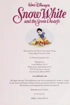 Book cover of Walt Disney's Snow White and the seven dwarfs