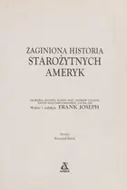 Book cover of Zaginiona historia starożytnych Ameryk